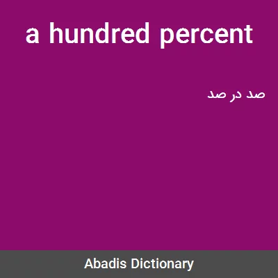 معنی a hundred percent